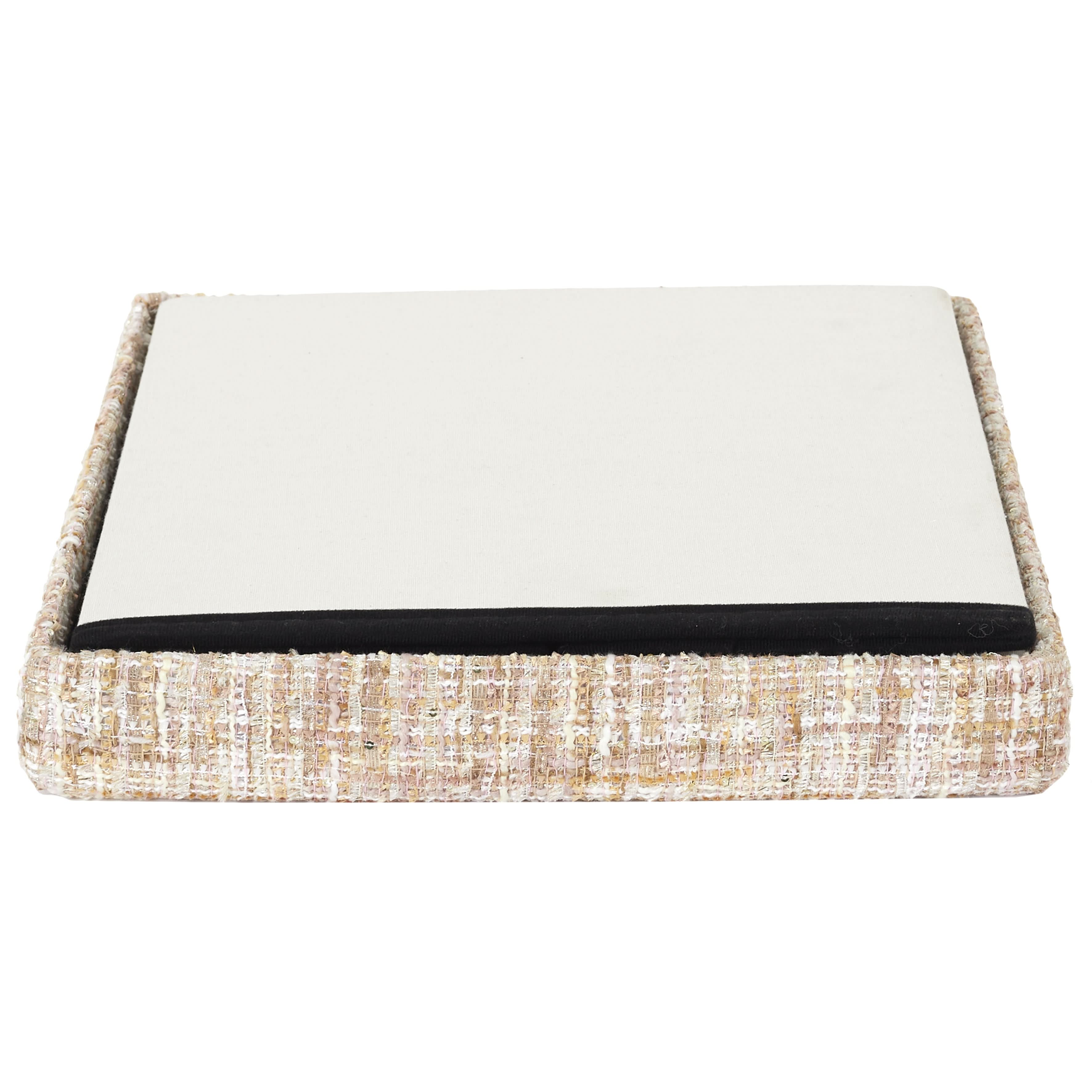 POUF PLIABLE TWEED BEIGE - Image 6