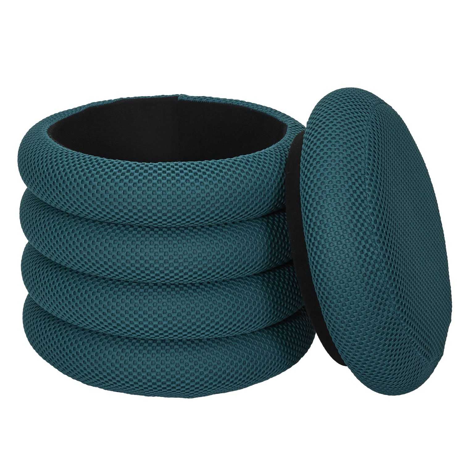 POUF RANGEMENT ATOME BLEU - Image 4