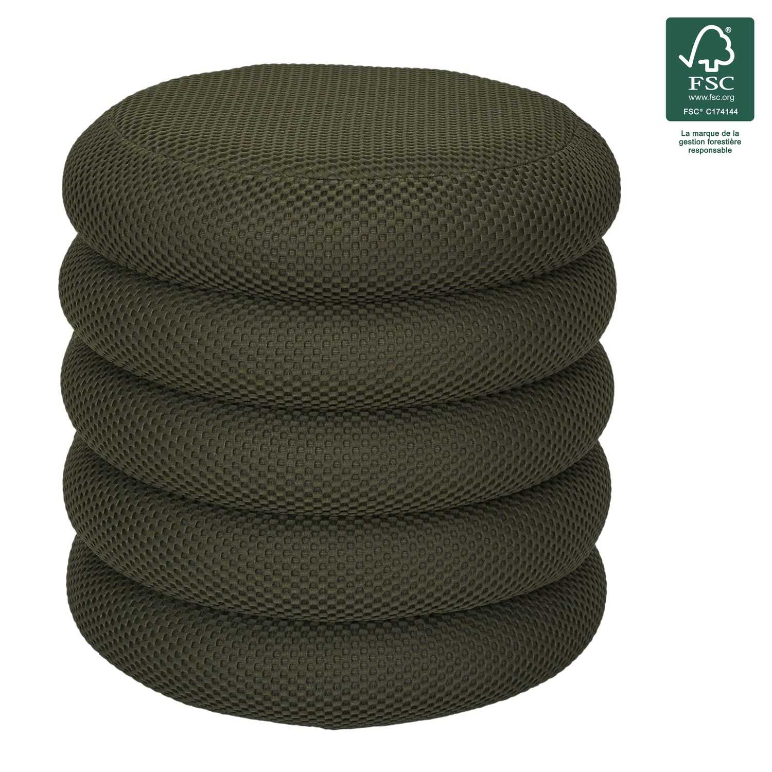 POUF RANGEMENT ATOME KAKI - Image 4