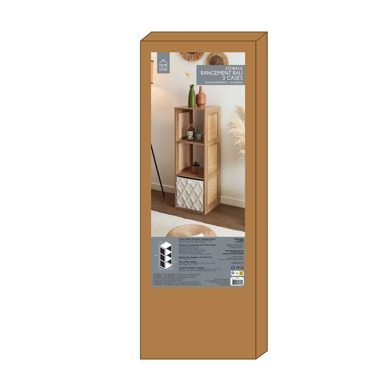 RANGEMENT MODULABLE 3 CASES BALI - Image 6
