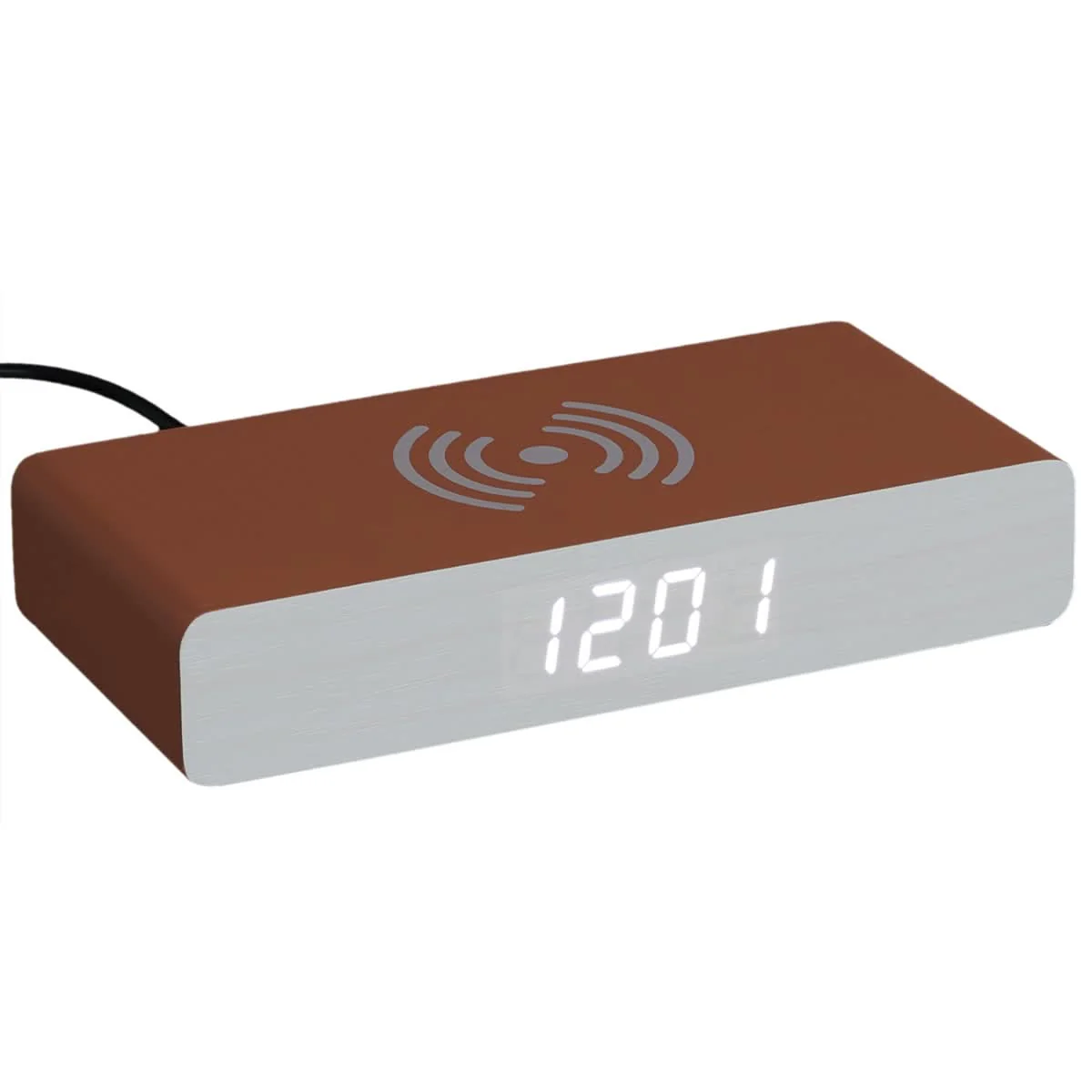 REVEIL CHARGEUR BOIS ABRICOT - Image 4