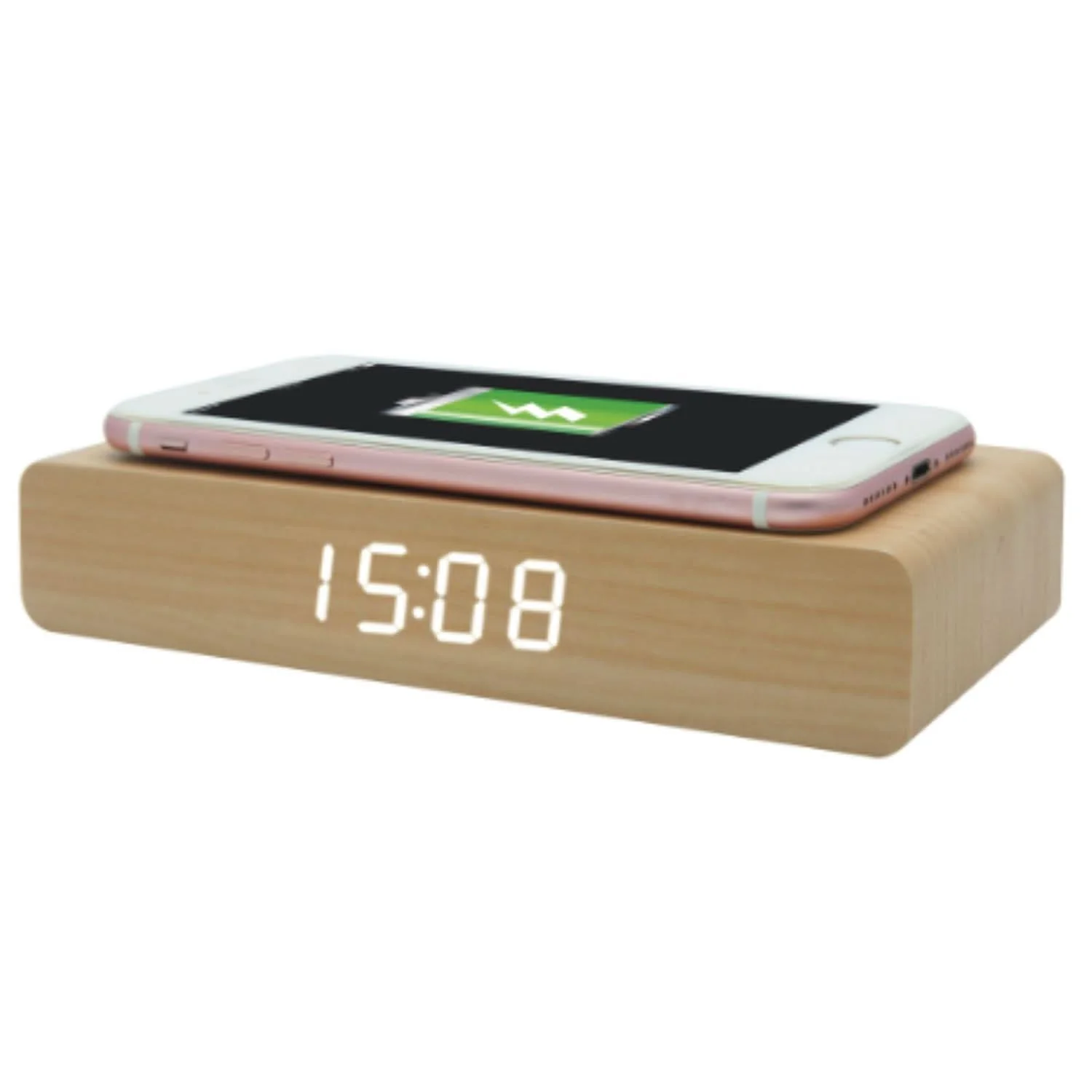 REVEIL CHARGEUR BOIS NATUREL - Image 5