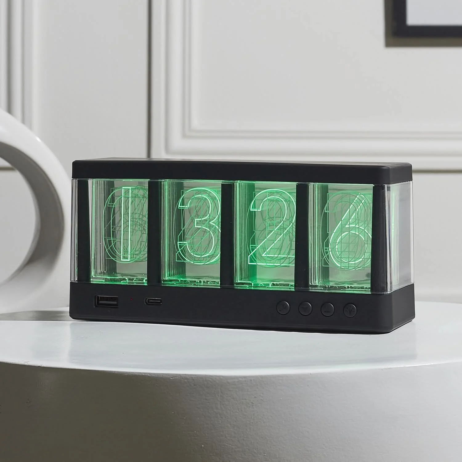 REVEIL CHARGEUR EFFET NEON - Image 3