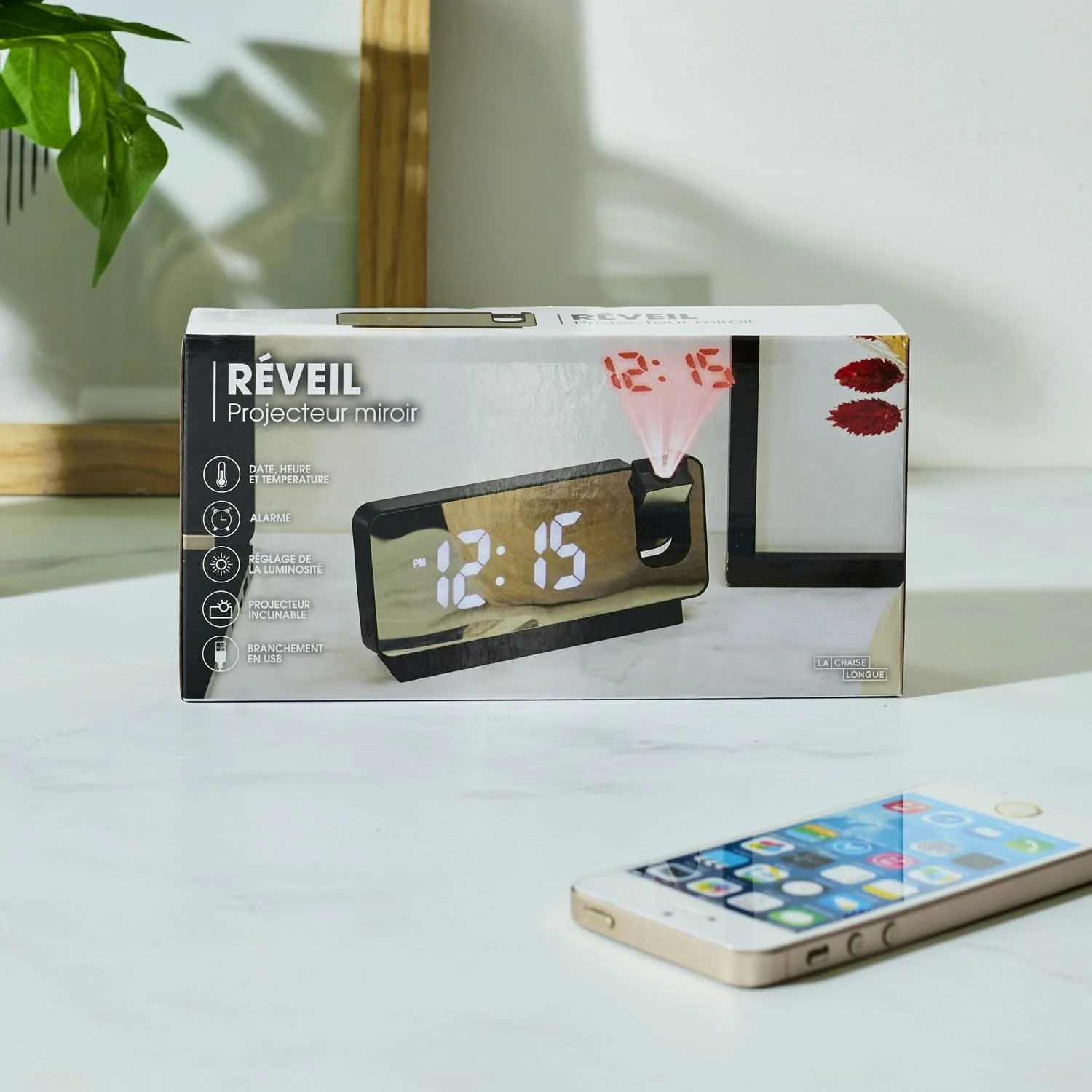 REVEIL PROJECTEUR MIROIR NOIR - Image 6