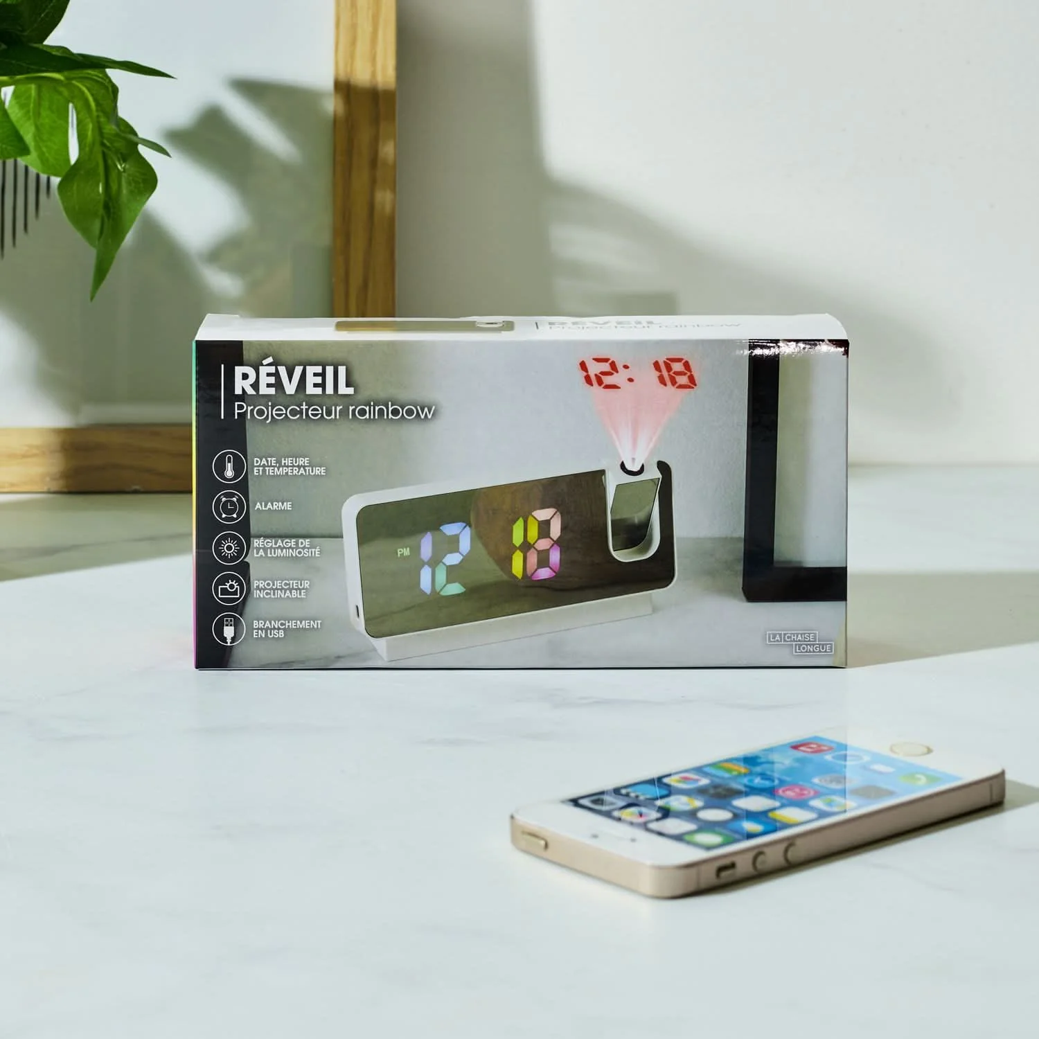 REVEIL PROJECTEUR MIROIR RAINBOW - Image 3