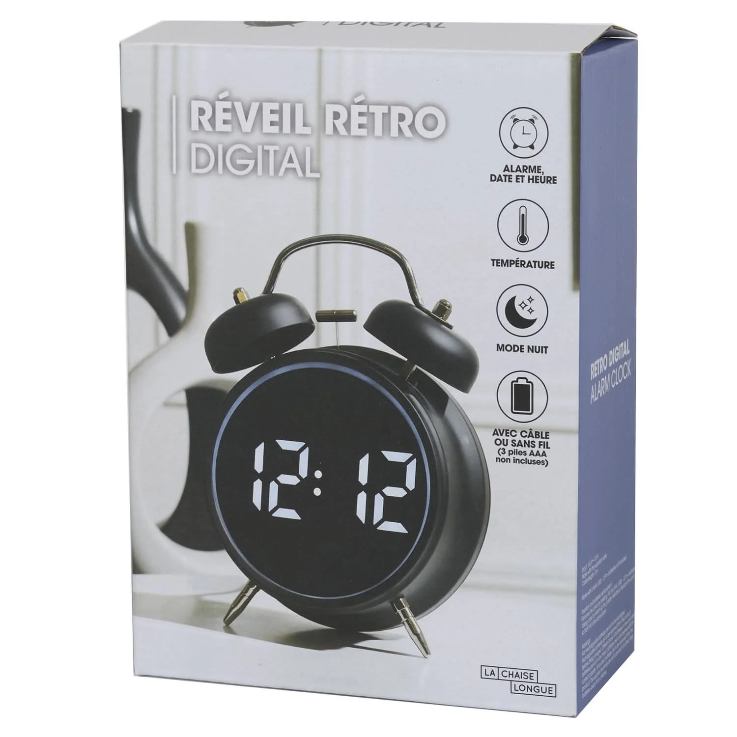 REVEIL RETRO DIGITAL NOIR - Image 5
