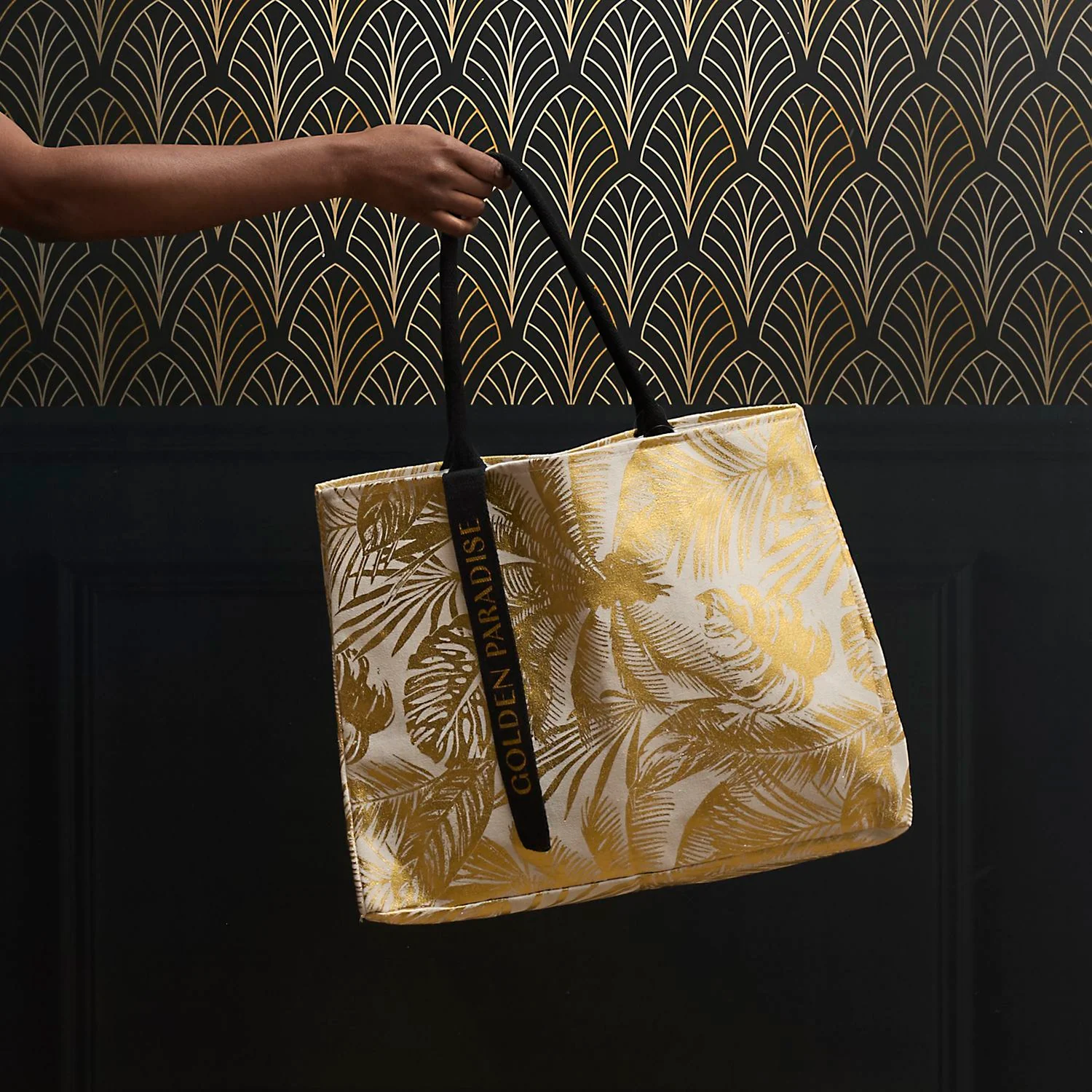 SAC CABAS PALMIER DORE - Image 4
