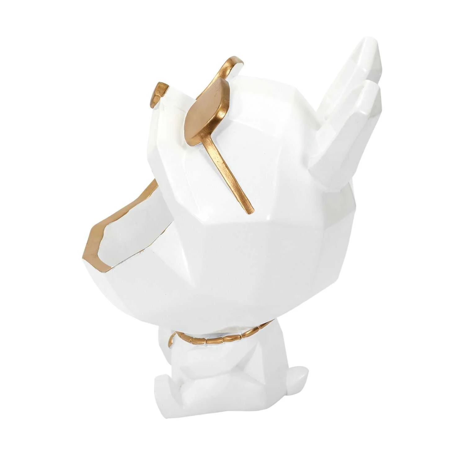 SCULPTURE CHIEN A LUNETTES BLANC VIDE POCHE - Image 4
