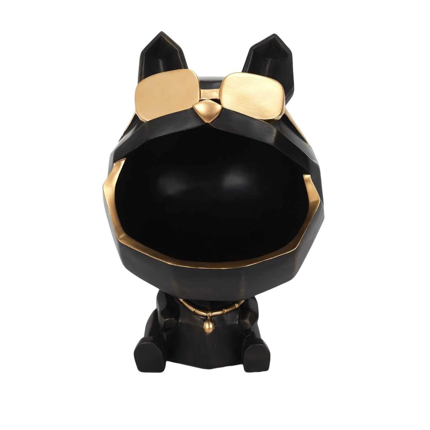 SCULPTURE CHIEN A LUNETTES NOIR VIDE POCHE - Image 3
