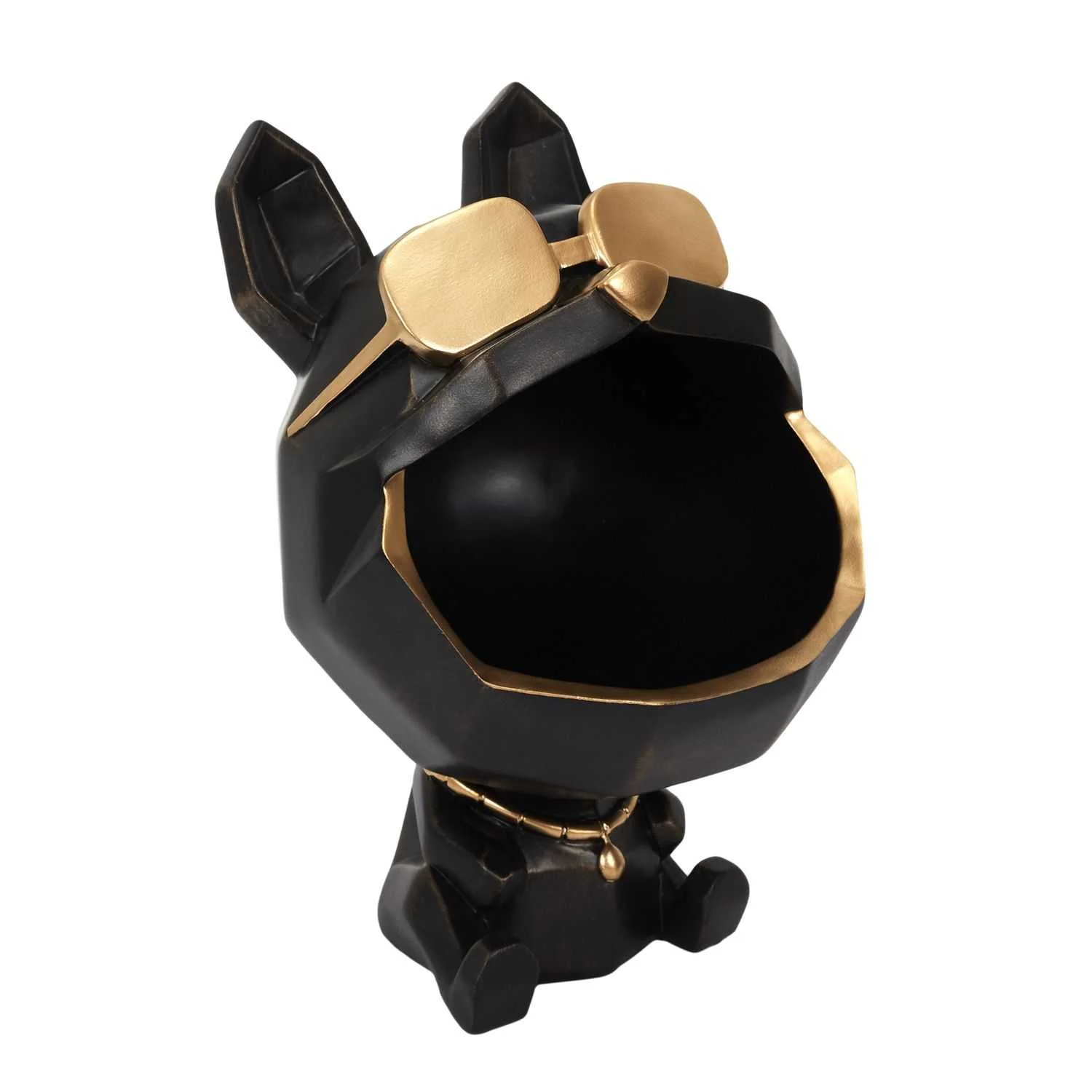 SCULPTURE CHIEN A LUNETTES NOIR VIDE POCHE - Image 5