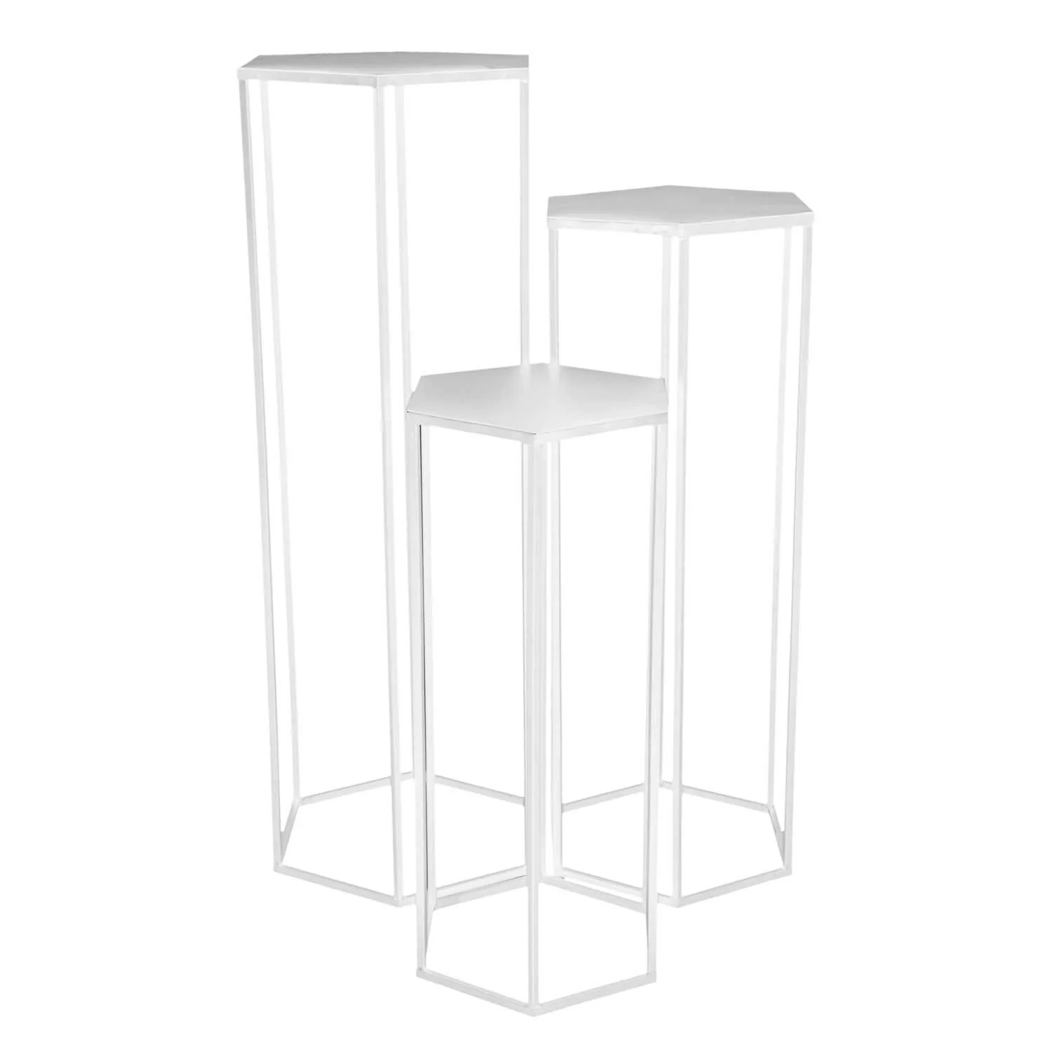 SELLETTE GIGOGNE METAL BLANC -  LOT DE 3 - Image 3