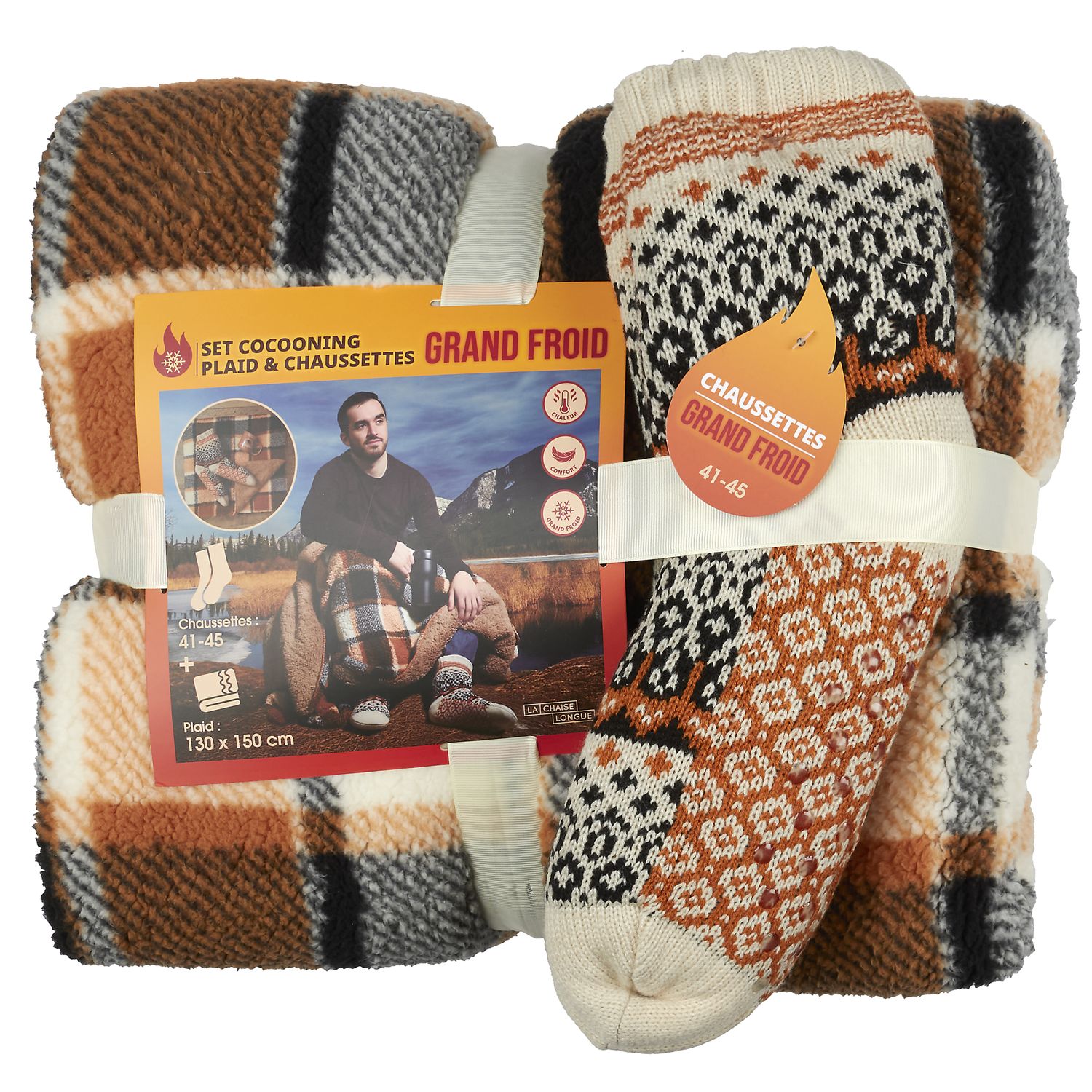 SET COCOONING PLAID ET CHAUSSETTES GRAND FROID - Image 7