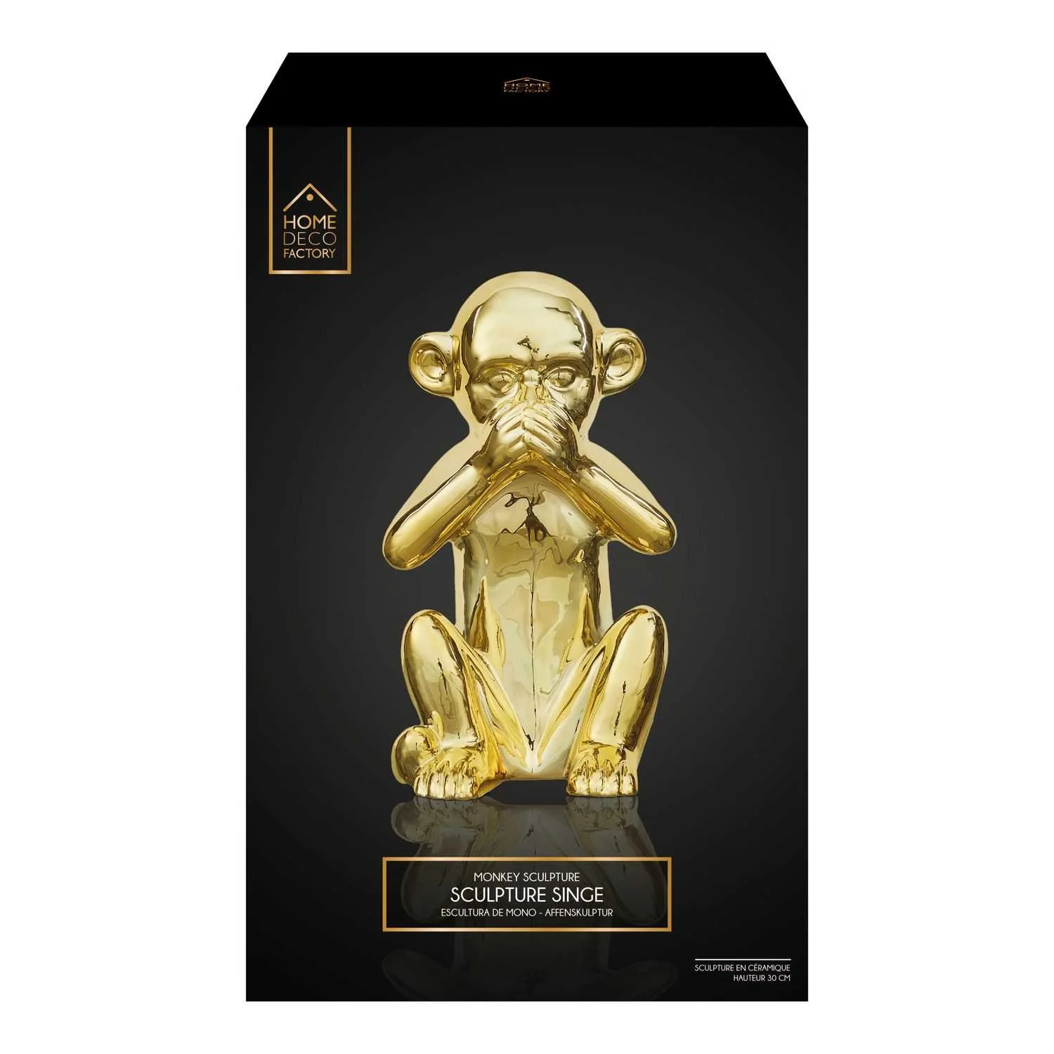 STATUE SINGE DORE H28CM - Image 4