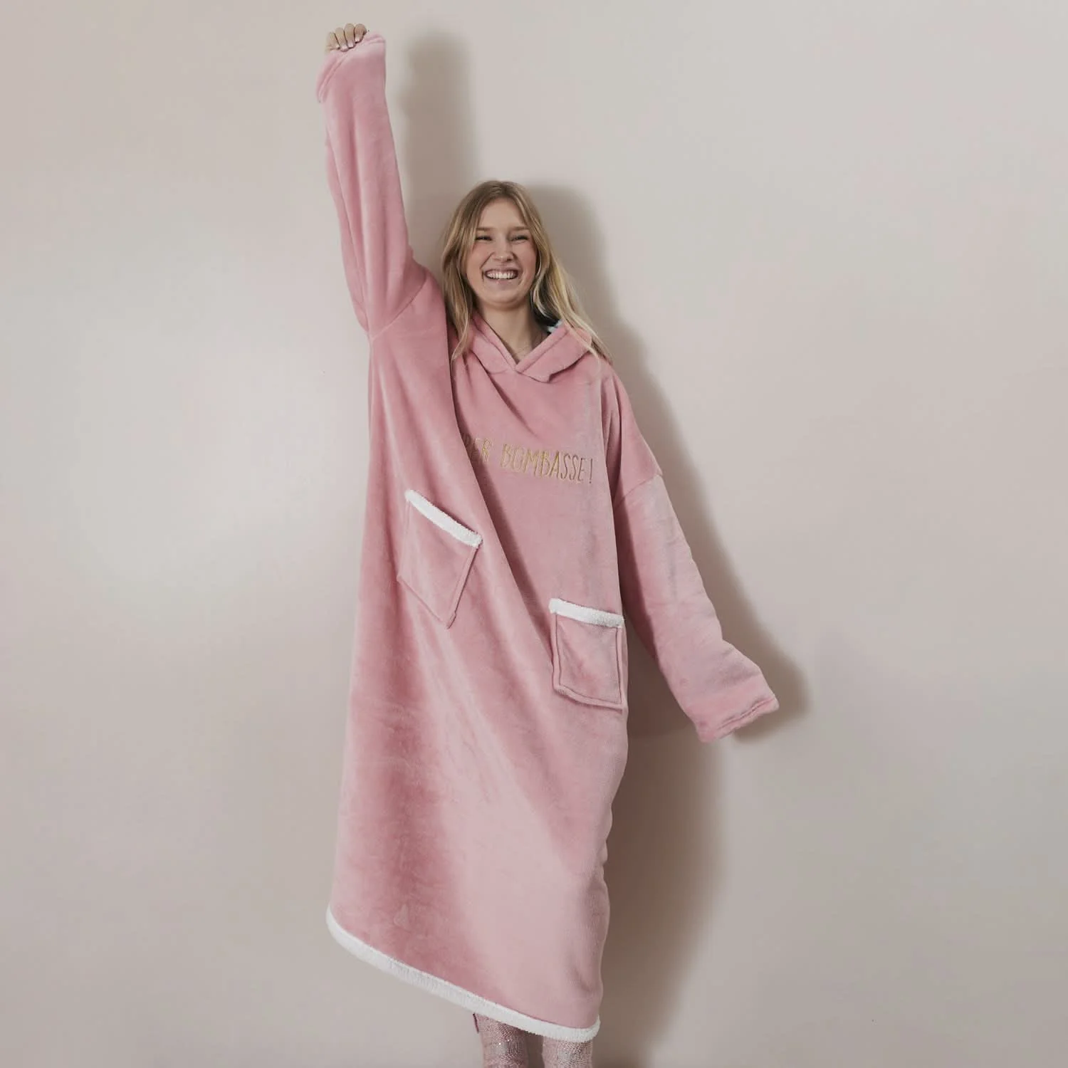 SWEAT PLAID BOMBASSE ROSE - Image 2