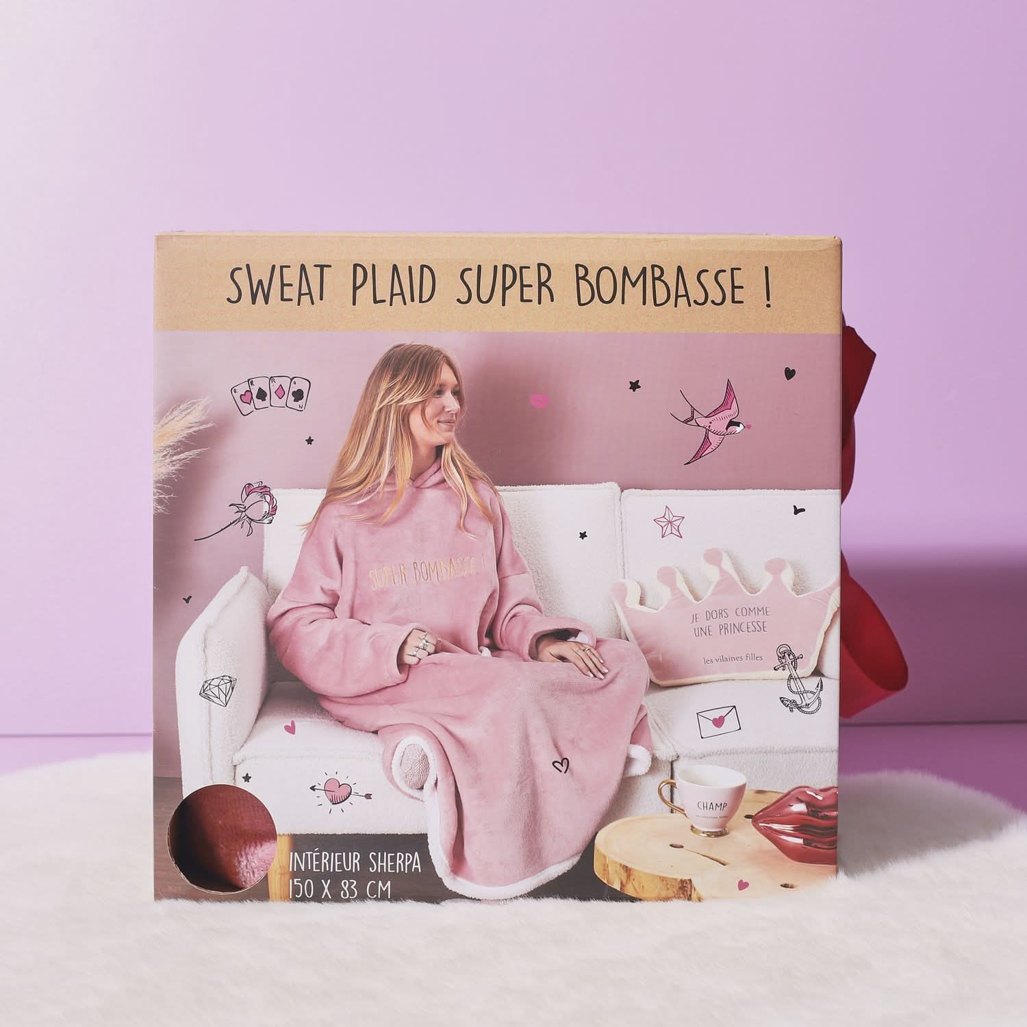 SWEAT PLAID BOMBASSE ROSE - Image 4