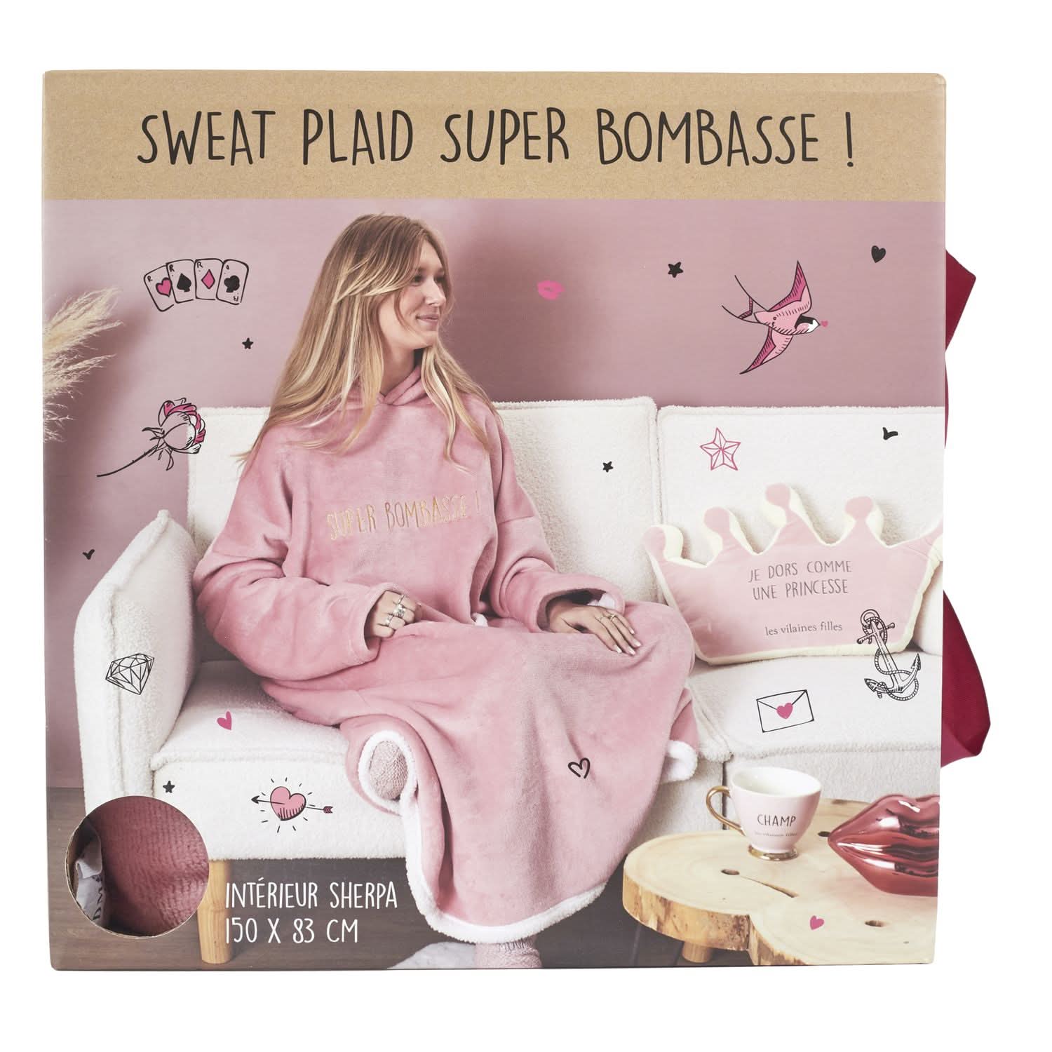 SWEAT PLAID BOMBASSE ROSE - Image 5