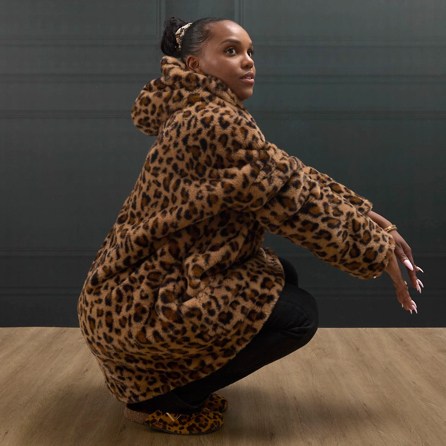 SWEAT PLAID LEOPARD KIMBA - Image 2