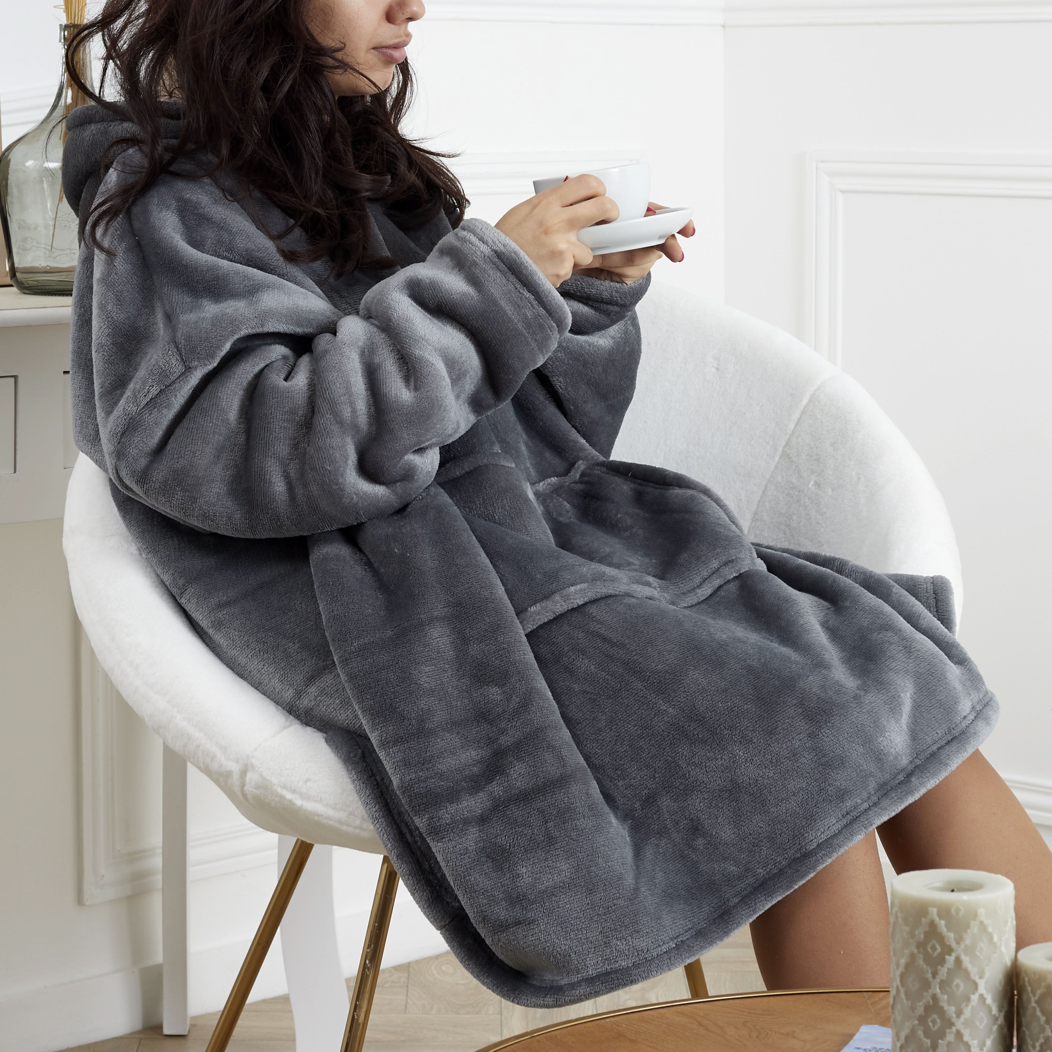 SWEAT XXL COCOON A CAPUCHE - Image 2