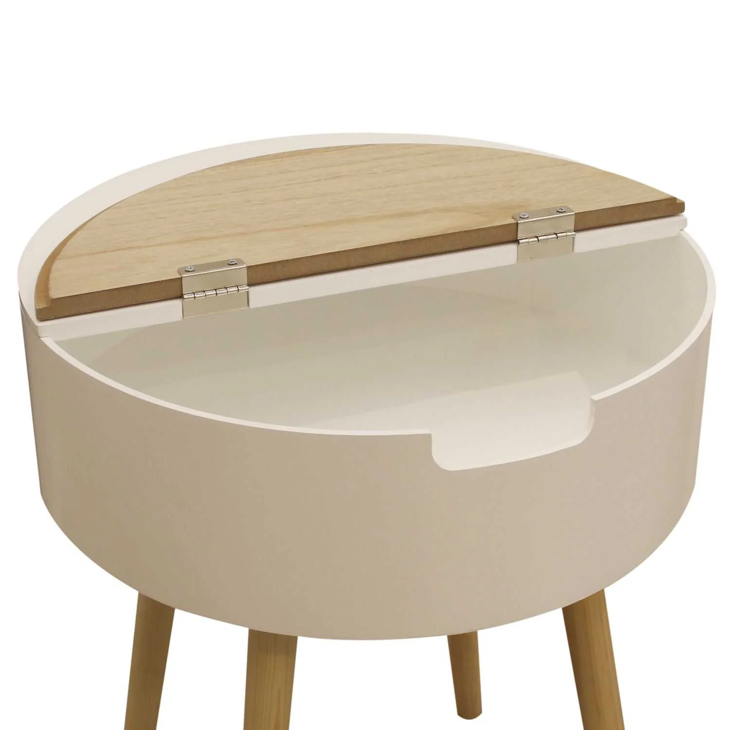 TABLE COFFRE BLANC BOIS - Image 4