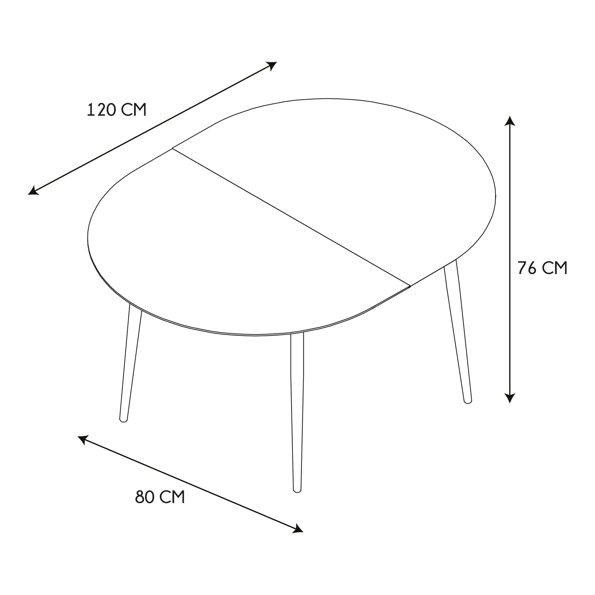 TABLE EXTENSIBLE 4 A 6 PERSONNES - Image 7