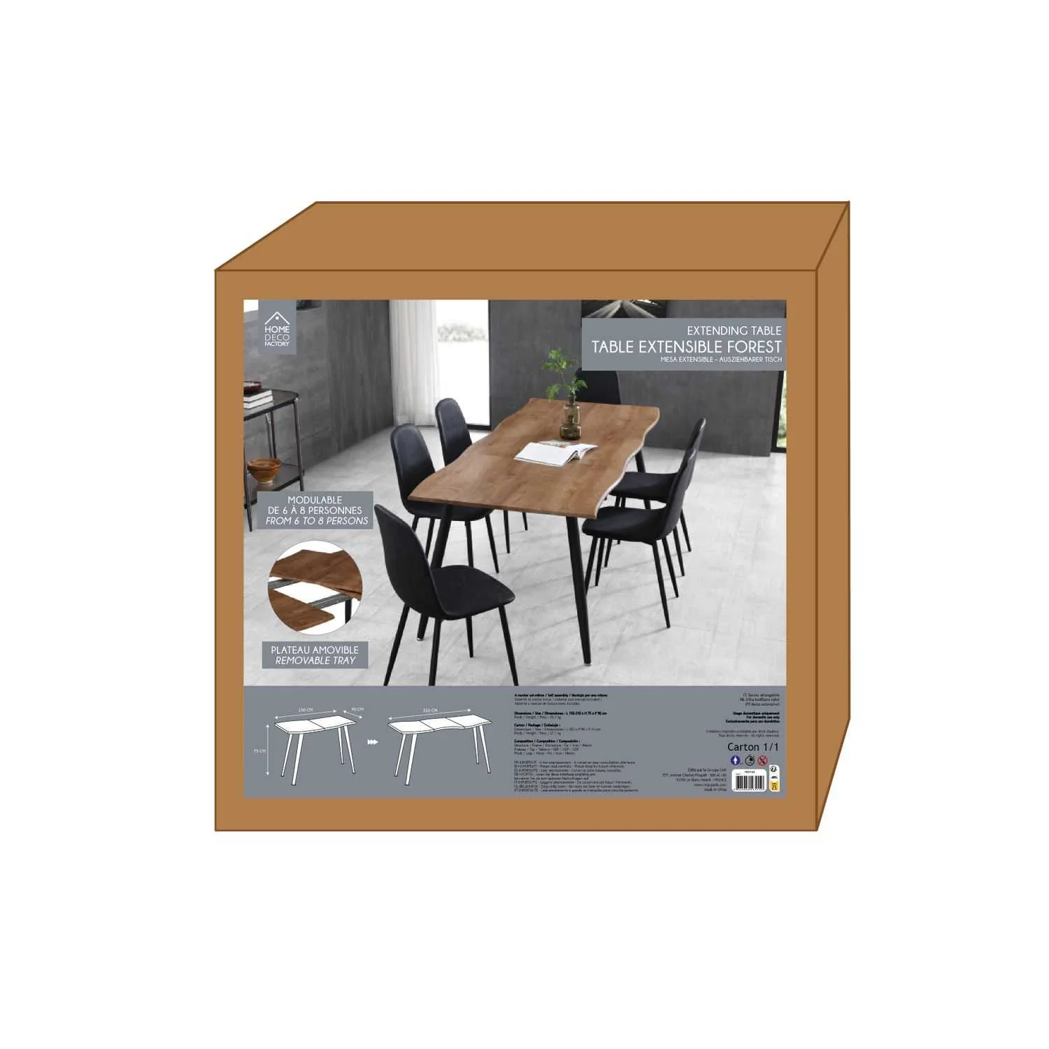 TABLE EXTENSIBLE 6 A 8 PERSONNES FOREST FIRST - Image 8