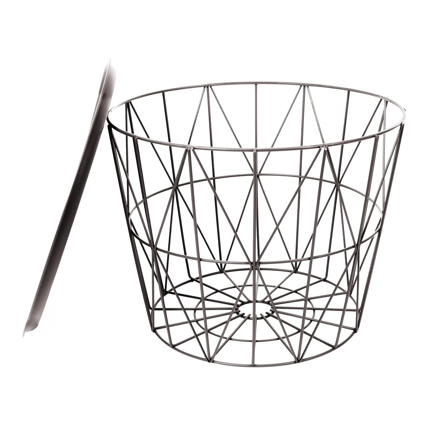 TABLE FILAIRE METAL TAUPE DIAMETRE 50CM - Image 3