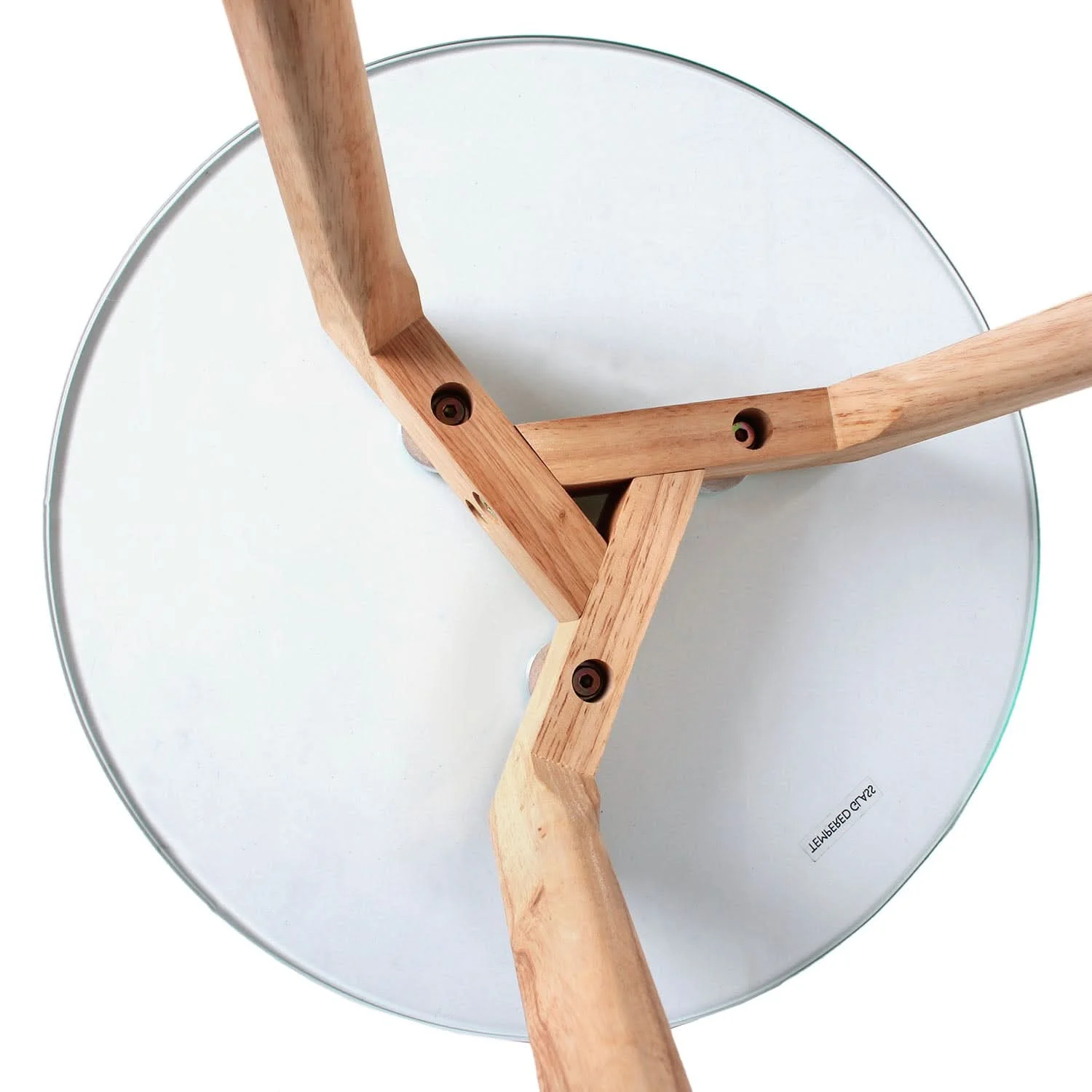 TABLE GIGOGNE EN VERRE TREMPE PLATEAU ROND X2 - Image 4