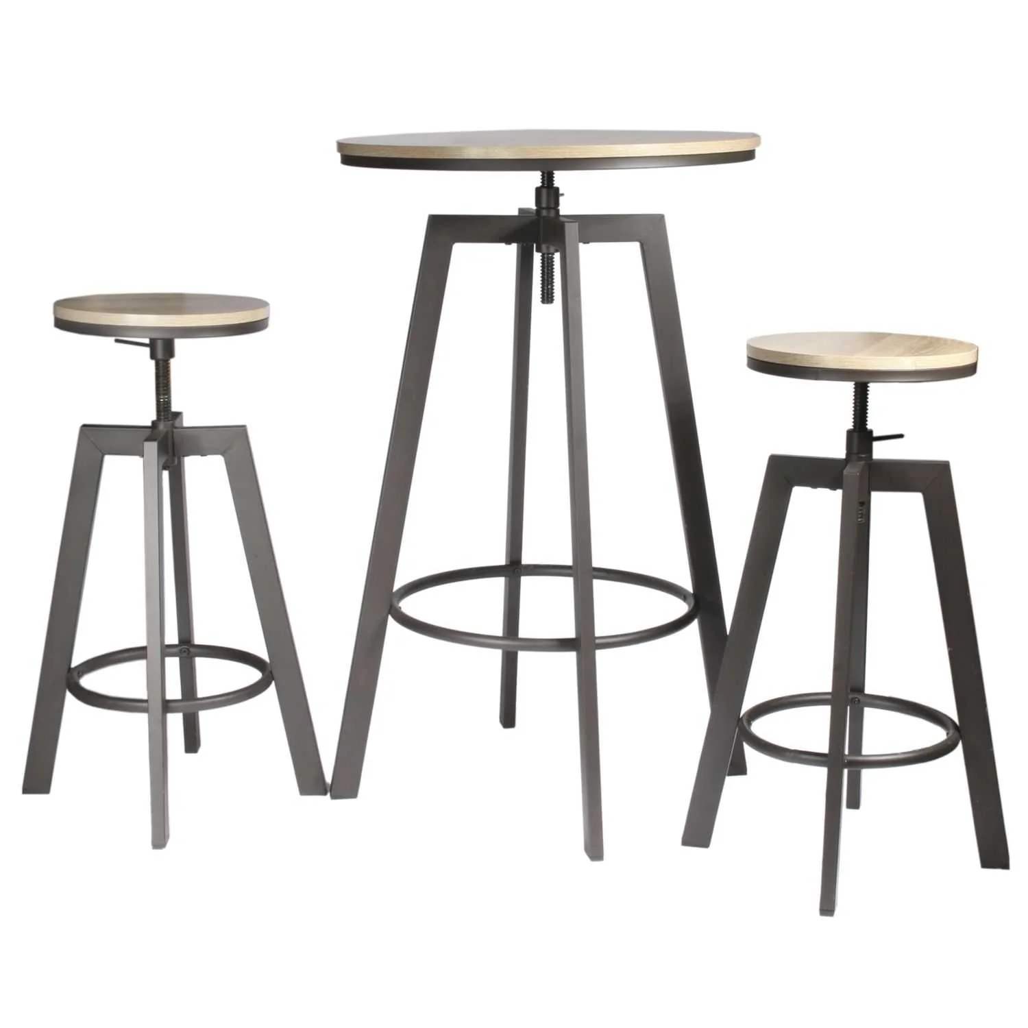 TABLE MANGE DEBOUT 2 TABOURETS REGLABLES ARIA - Image 2
