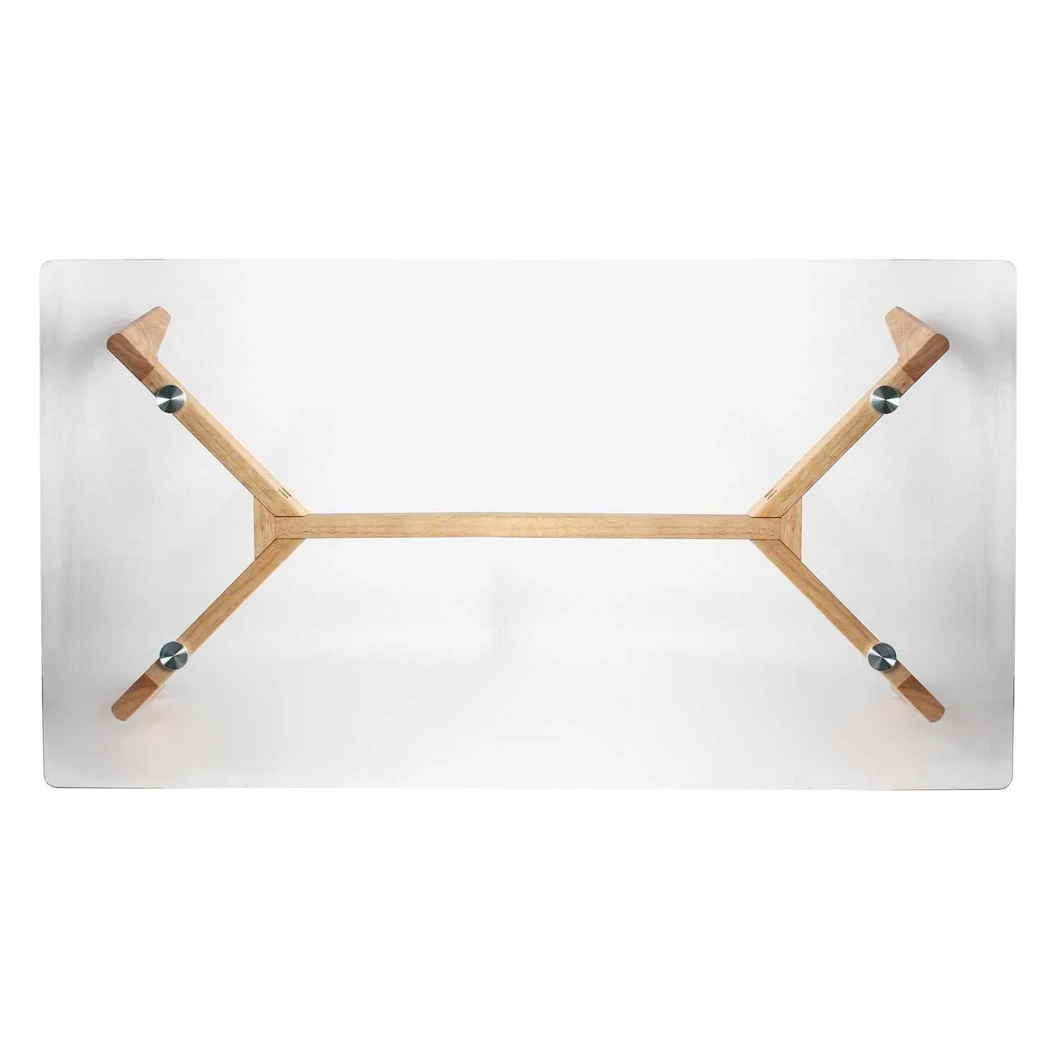 TABLE RECTANGULAIRE EN VERRE 110X60X45CM - Image 3