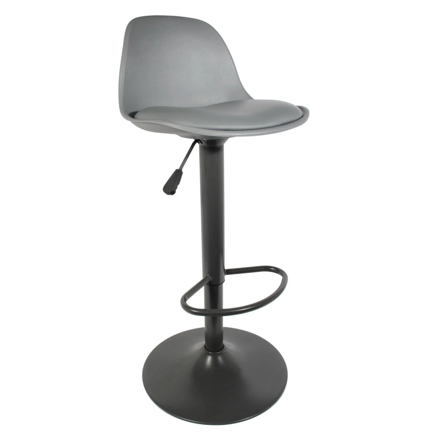 TABOURET DE BAR ISAK GRIS - Lot de 2 - Image 2