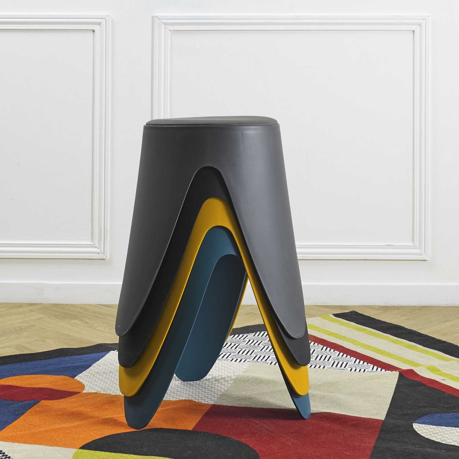 TABOURET EVE JAUNE MOUTARDE - Image 2
