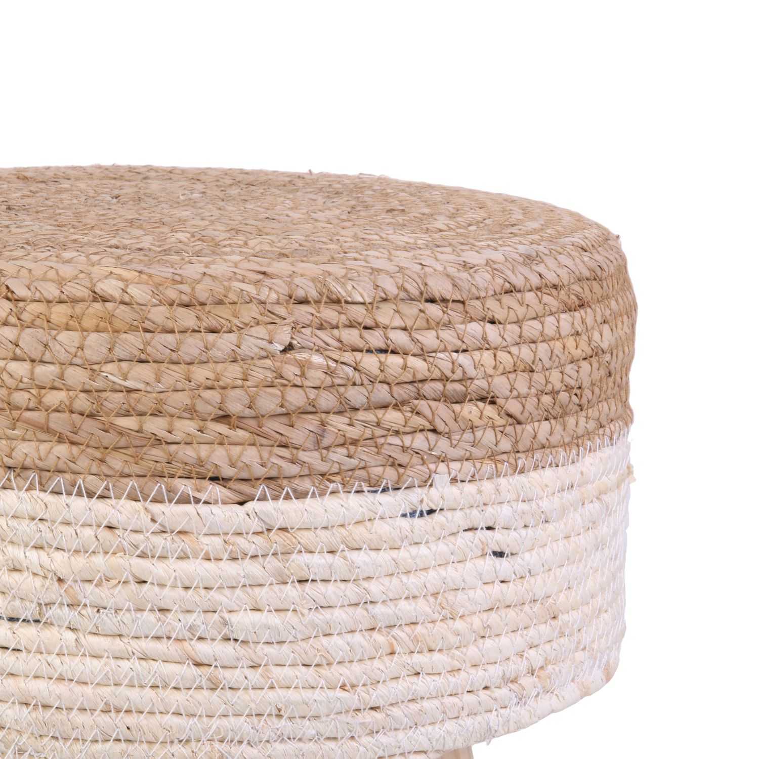 TABOURET TRESSE BEIGE - Image 4