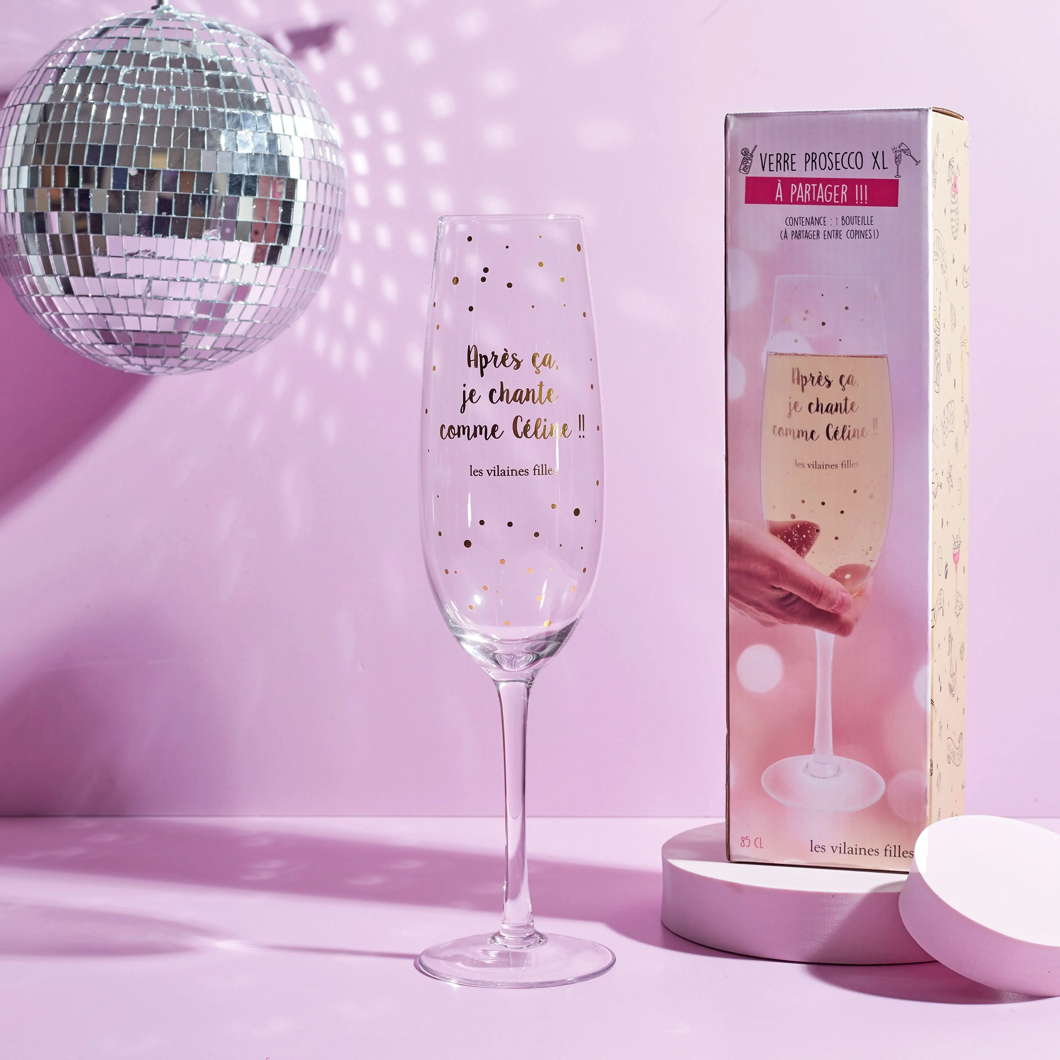 VERRE PROSECCO XL JE CHANTE COMME CELINE - Image 4